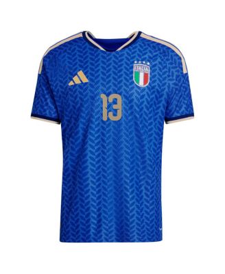 Men's Riccardo Calafiori Blue Italy National Team 2026 Home Authentic Jersey
