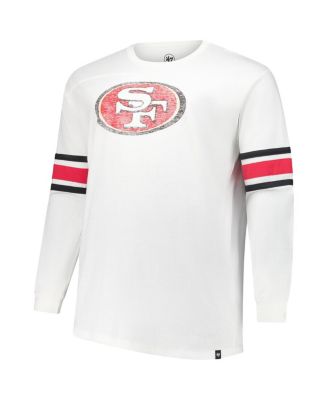 Men's White San Francisco 49ers Big & Tall Premier Brex Long Sleeve T-Shirt