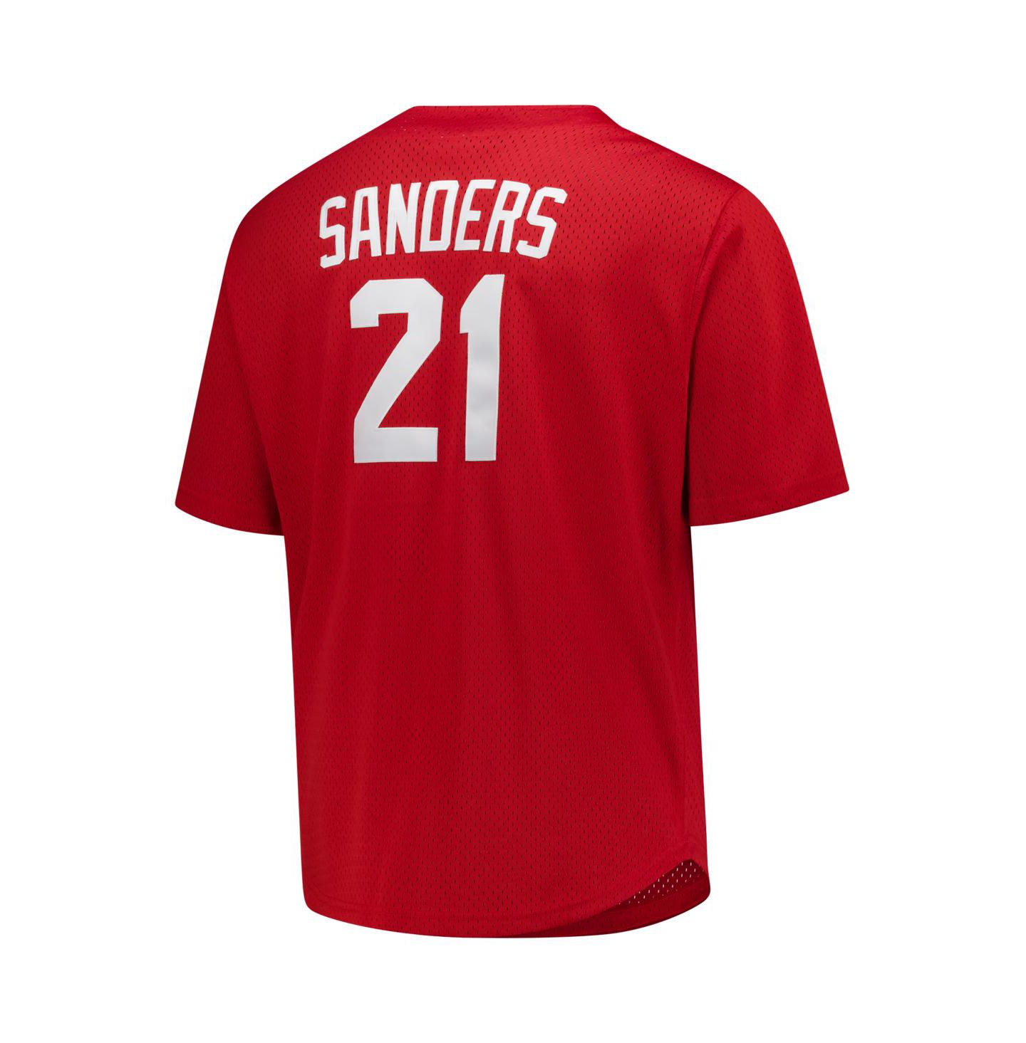 Мужское джерси Mitchell & Ness Deion Sanders Cincinnati Reds Big & Tall Cooperstown, Red — фото 3