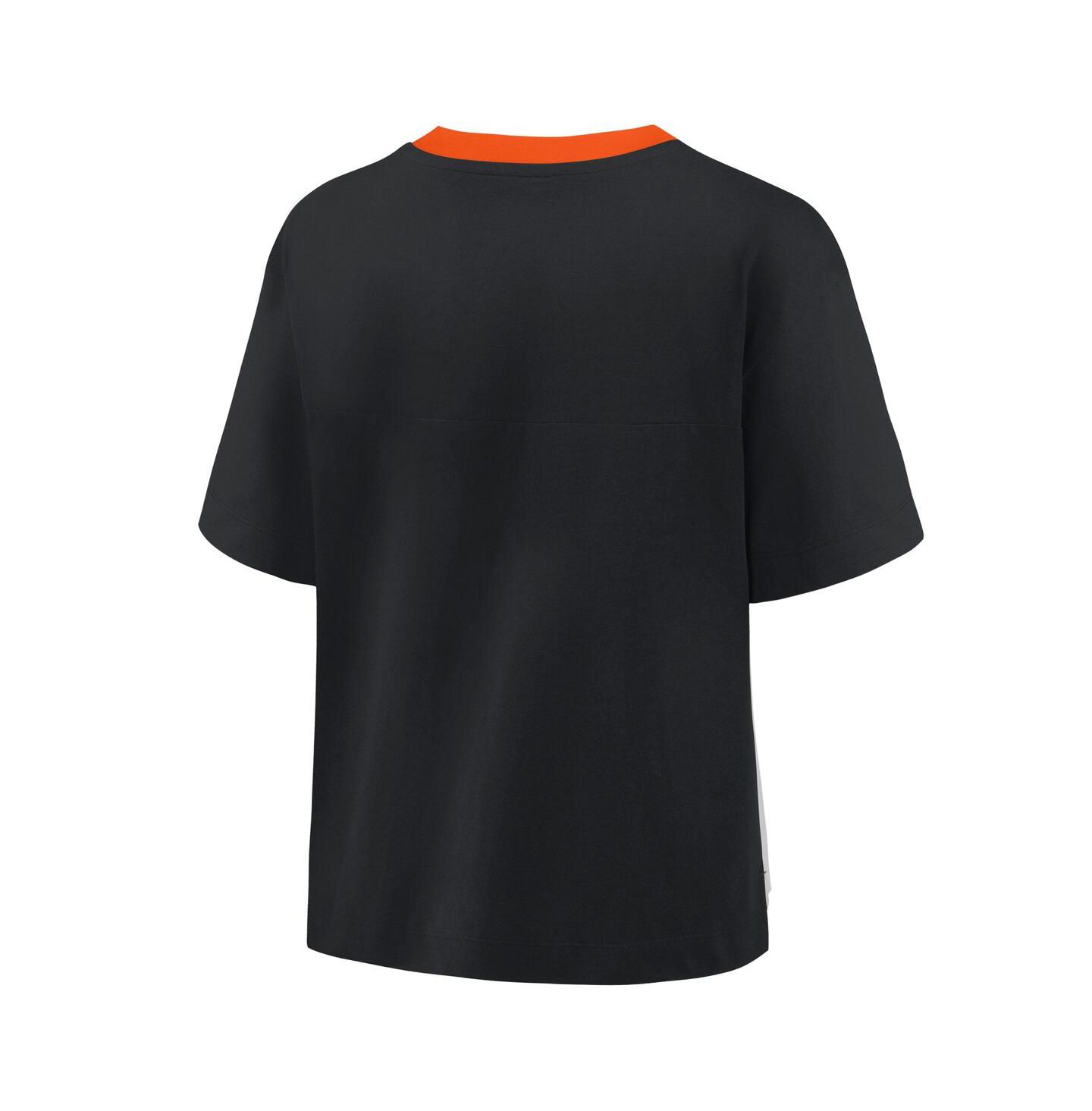 Женская футболка Fanatics Black/Graphite San Francisco Giants Oversized Race To Win V-Neck — фото 3