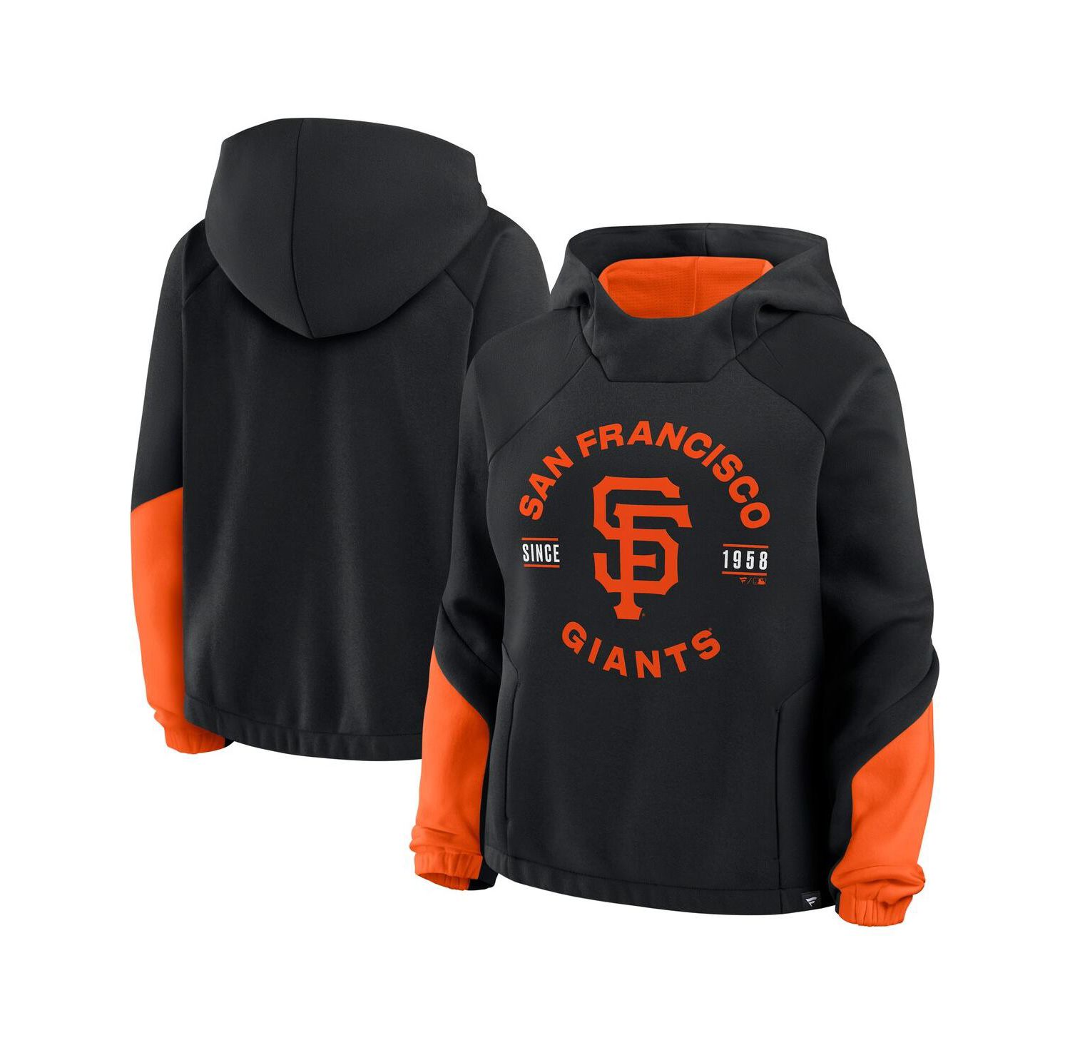 Women's Black San Francisco Giants Oversized Time to Win Pullover Hoodie
