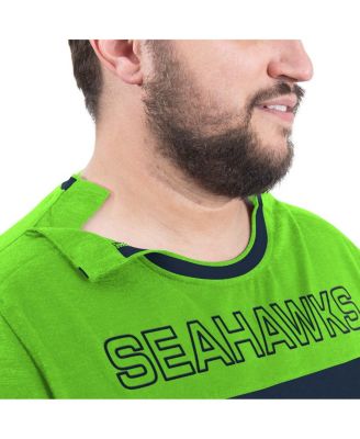 Men's College Navy/Neon Green Seattle Seahawks Adaptive Outlast Long Sleeve T-Shirt