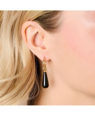 Belle Black Obsidian Hoops