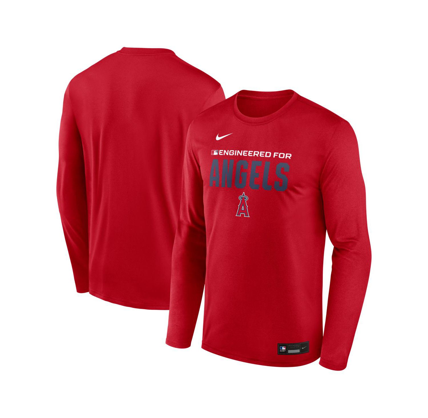 Men's Red Los Angeles Angels Authentic Collection Legend Dri-FIT Long Sleeve T-Shirt