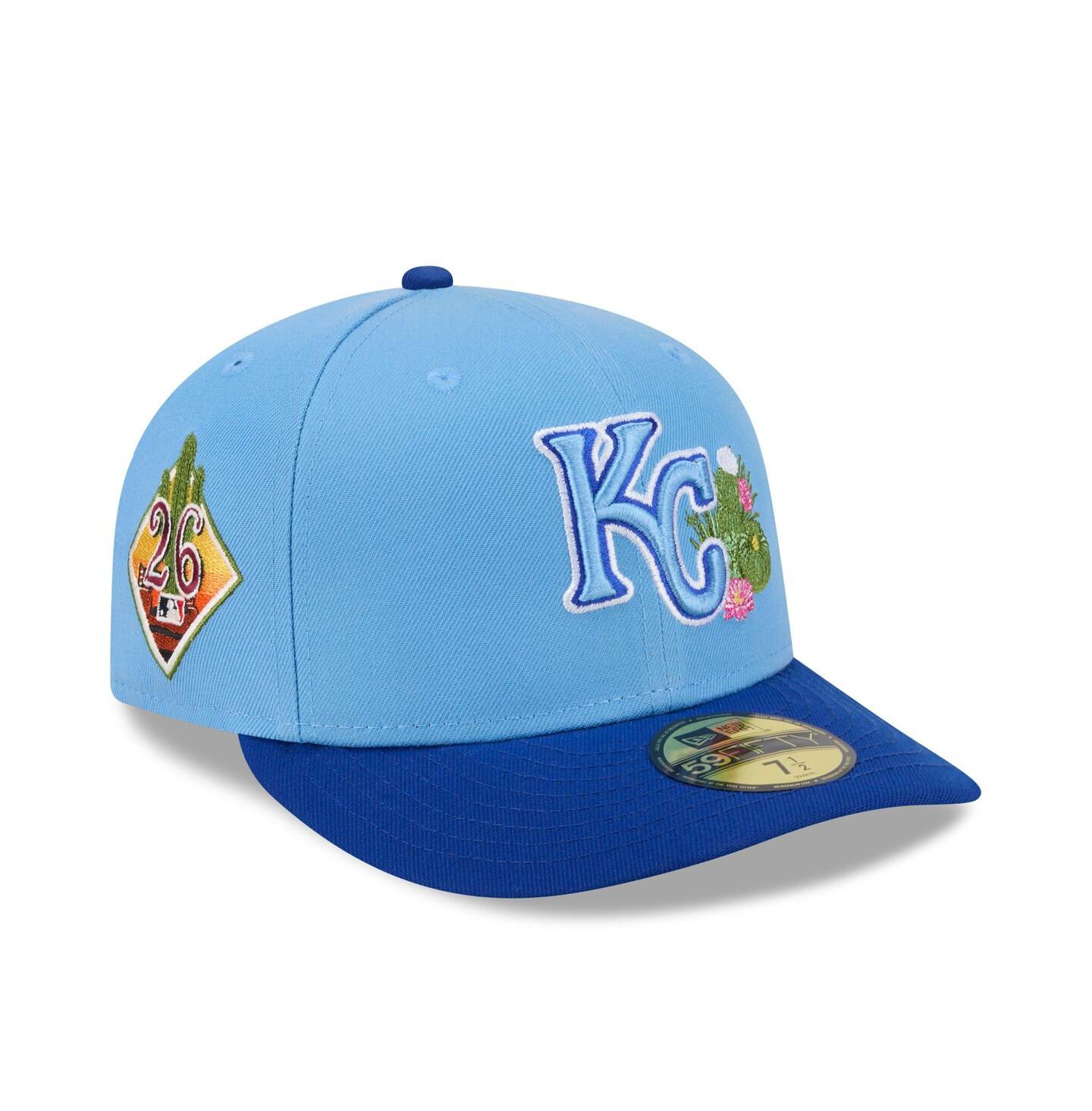 Мужская кепка New Era Light Blue/Royal Kansas City Royals 2026 Spring Training 59FIFTY Fitted Hat — фото 1