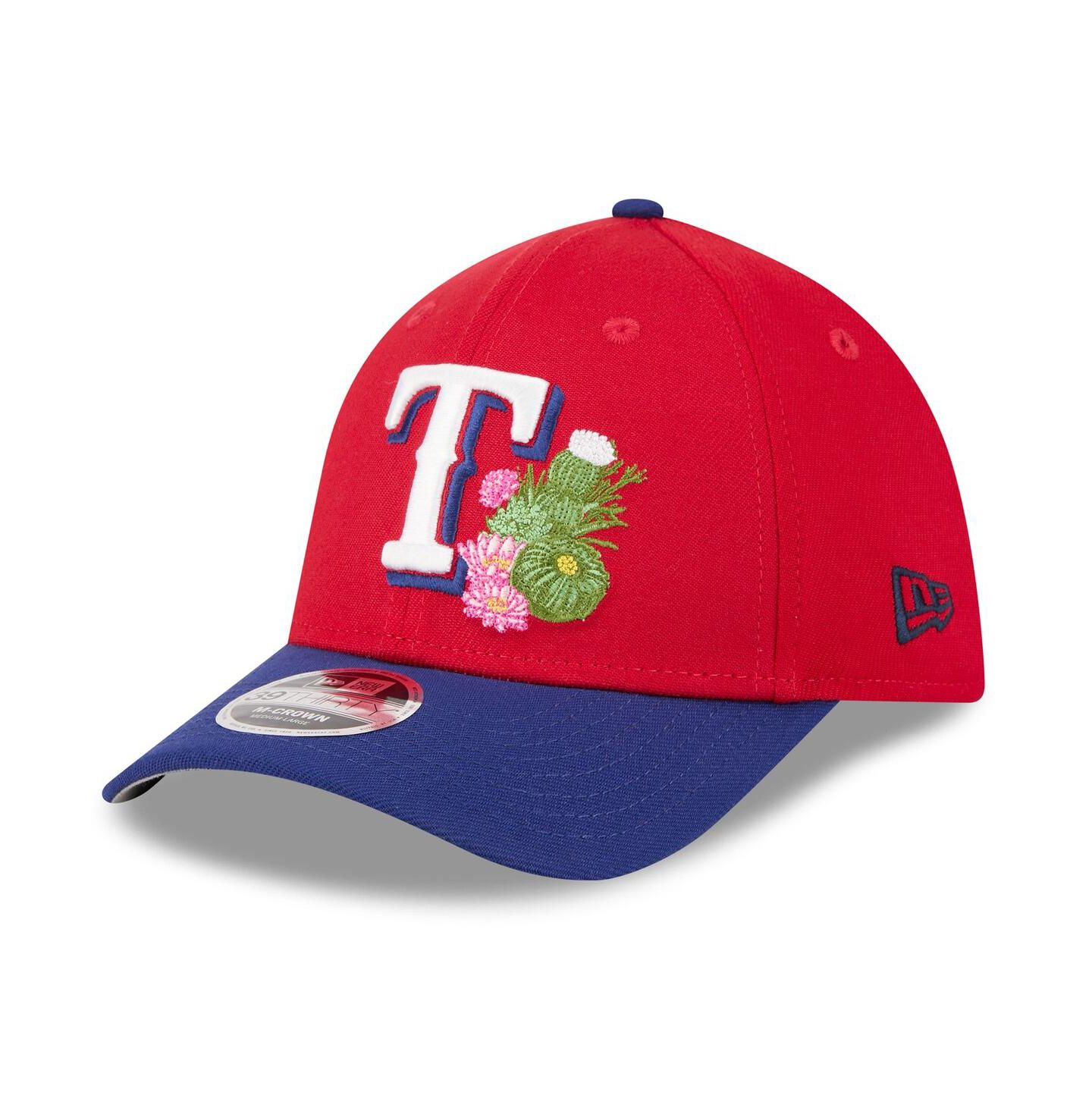 Мужская кепка New Era Red/Royal Texas Rangers 2026 Spring Training M-Crown 39THIRTY Flex Hat — фото 3