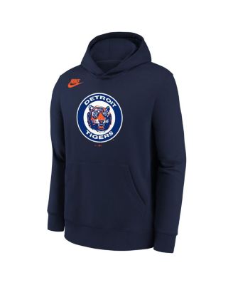 Big Boys and Girls Athletic Navy Detroit Tigers Club Fleece Hoodie