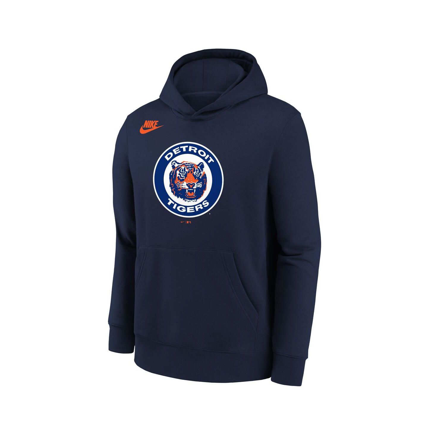 Детское худи Nike Athletic Navy Detroit Tigers Club Fleece — фото 2