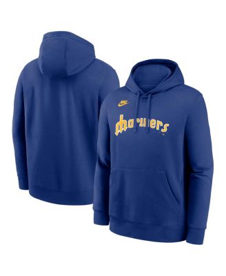 Men's Royal Seattle Mariners Cooperstown Collection Wordmark Club Hoodie