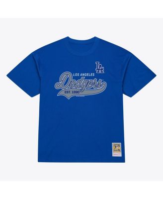 Men's Royal Los Angeles Dodgers Script Sweep Arch T-Shirt