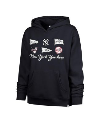 Women's Navy New York Yankees Bow Banners Naomi Hoodie