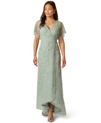 Women's Surplice V-Neck Bead Dress