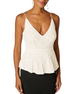 Women's Bead Detail V-Neck Peplum Maxi Dress