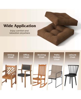 2PCS 21'' x 21'' Patio Chair Seat Cushion Pads Indoor/Outdoor