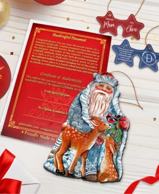 Winter Treasure Wooden Christmas Ornament, Set of 2