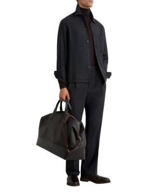 Men's Wool-Blend Patch-Pocket Overshirt