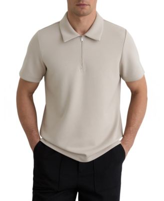 Men's Premium Interlock Half-Zip Polo Shirt