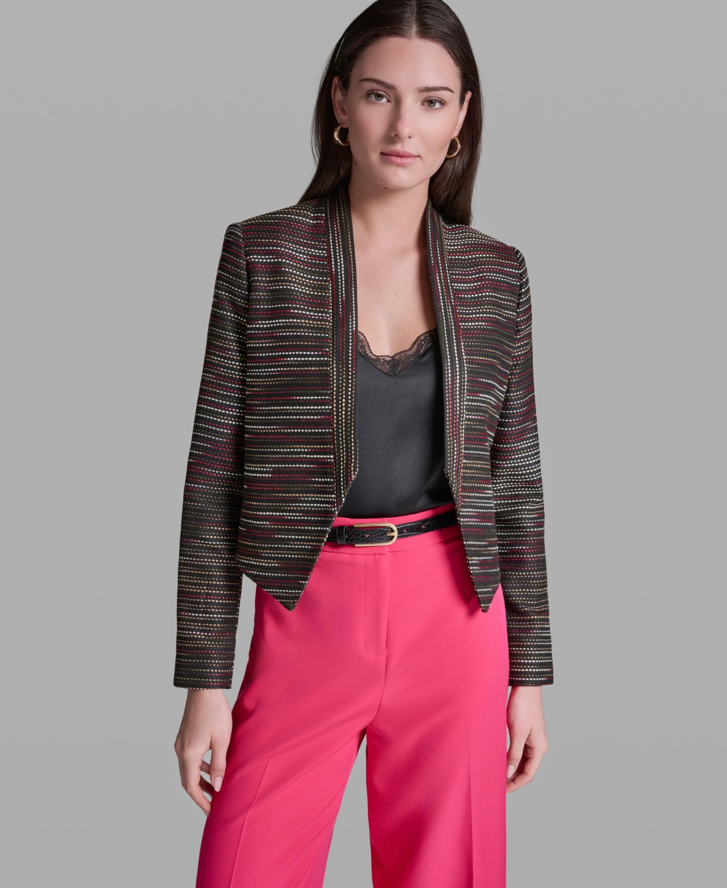 Женская куртка BCBG Textured Open-Front Collared — фото 1