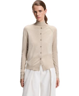 BOSS by Women's Extra-Fine Merino Wool Button-Up Cardigan Sweater