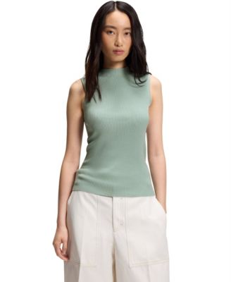 Women's Sleeveless Mock-Neck Top