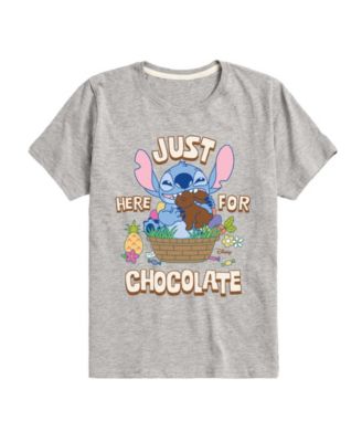 Lilo & Stitch Boys' 8-20 Here For Chocolate Short-Sleeve Graphic T-Shirt - Athletic Heather