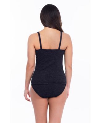 Women's Chlorine Resistant Twist Bra Tankini Swimsuit Top