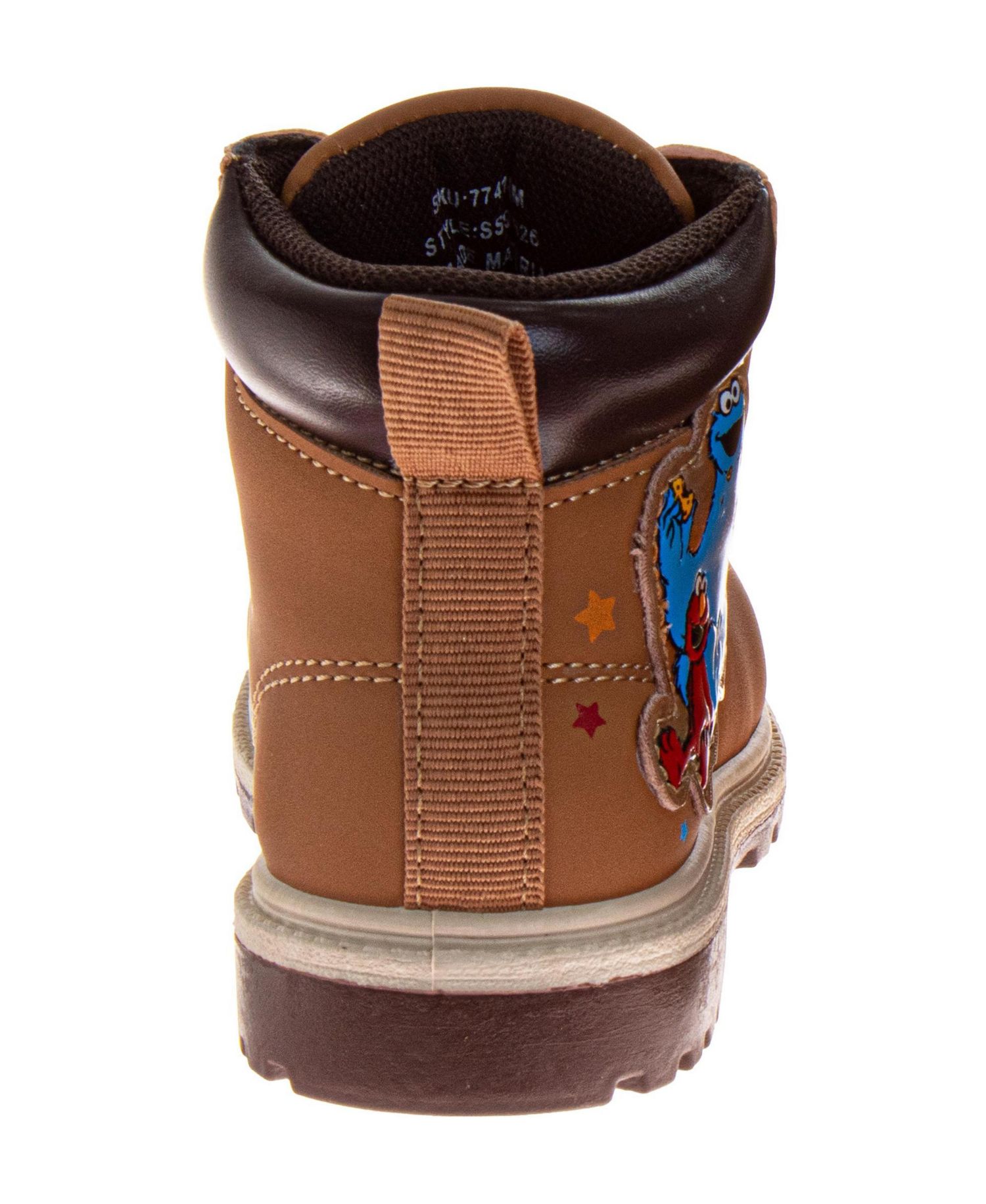 Elmo and Cookie Monster Toddler' Lace Up Boots (Toddler Sizes 5-10/Little Kids Sizes 11)