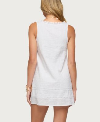 Women's Doroh Lacey Striped Cotton Mini Dress