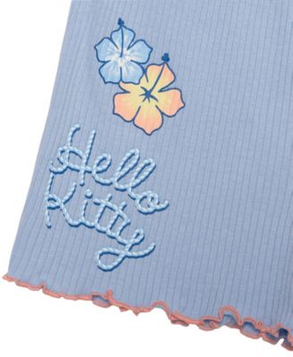 Girls' 2T-6X Hello Kitty Short-Sleeve T-Shirt and Shorts, 2-Piece Set