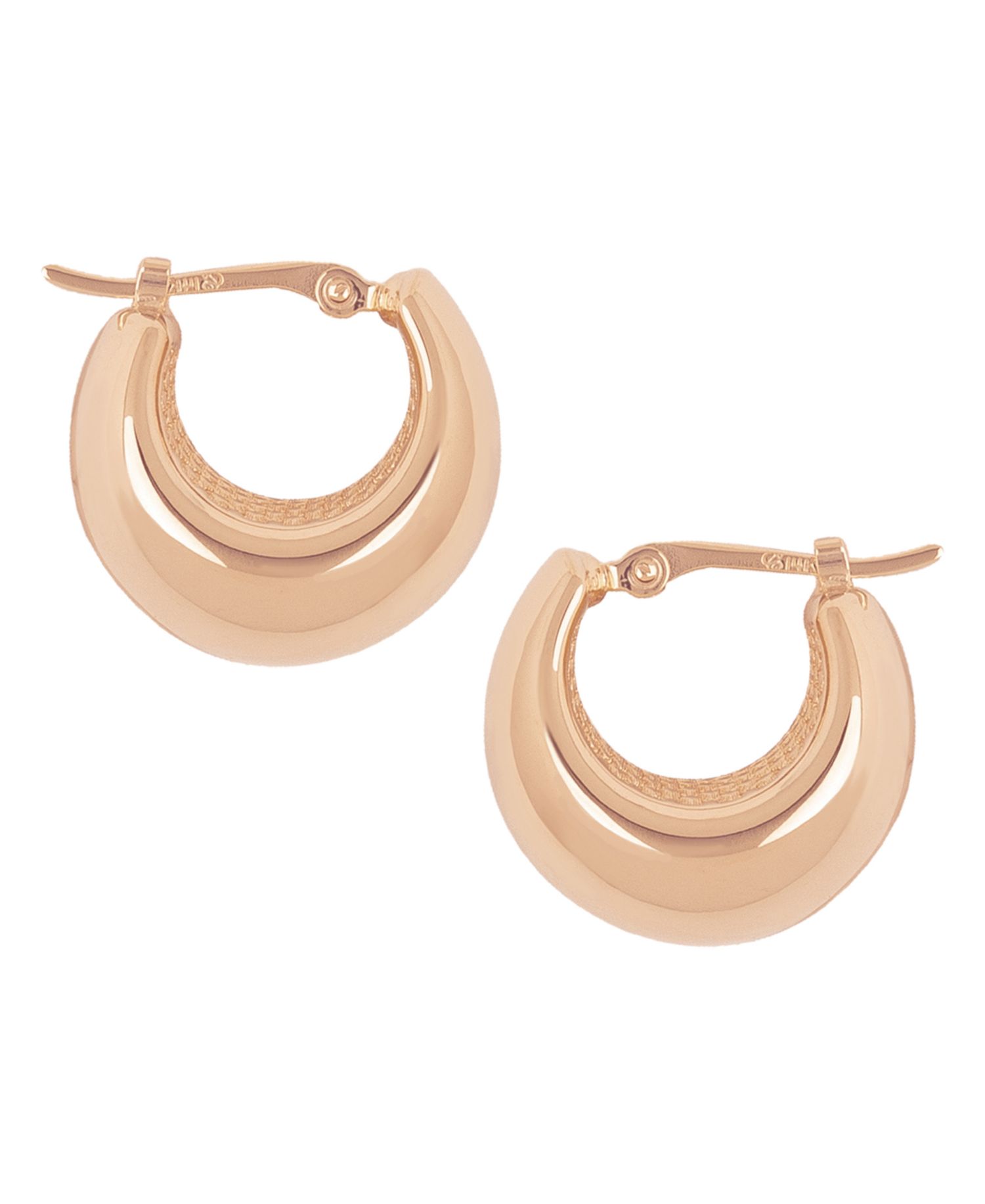 Bold Hoop Earrings in 14k Yellow Gold, White Gold, or Rose Gold