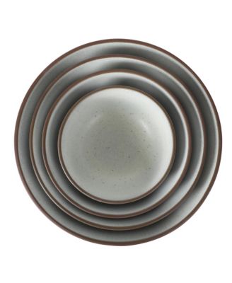 William Crest 4 Piece Nesting Serving Stoneware  Reactive Bowl Set,  5”, 6.25”, 7.5”, 9”, Prep & Serving Bowls