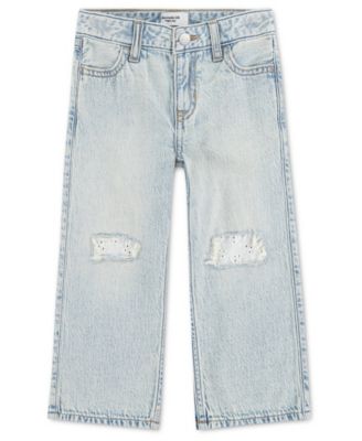 Baby Girls' Eyelet Baggy Jeans
