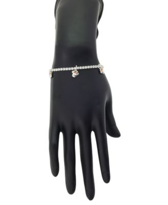 Minnie Mouse Cubic Zirconia Tennis and Minnie Charm Bracelet