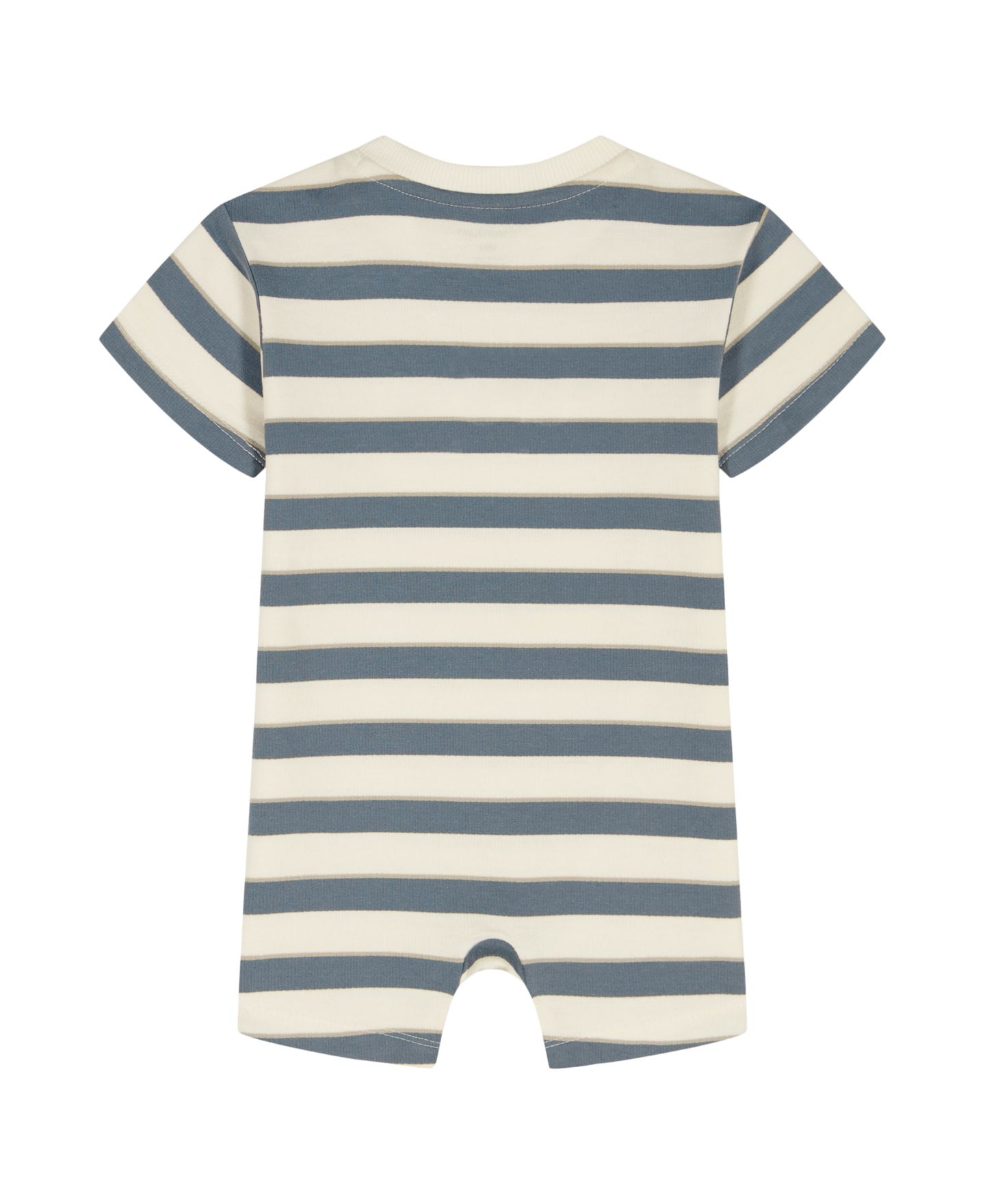 Комбинезон Calvin Klein French Terry Striped Crewneck Romper для мальчиков-малышей, цвет: Молочный / Серо-бежевый — фото 4