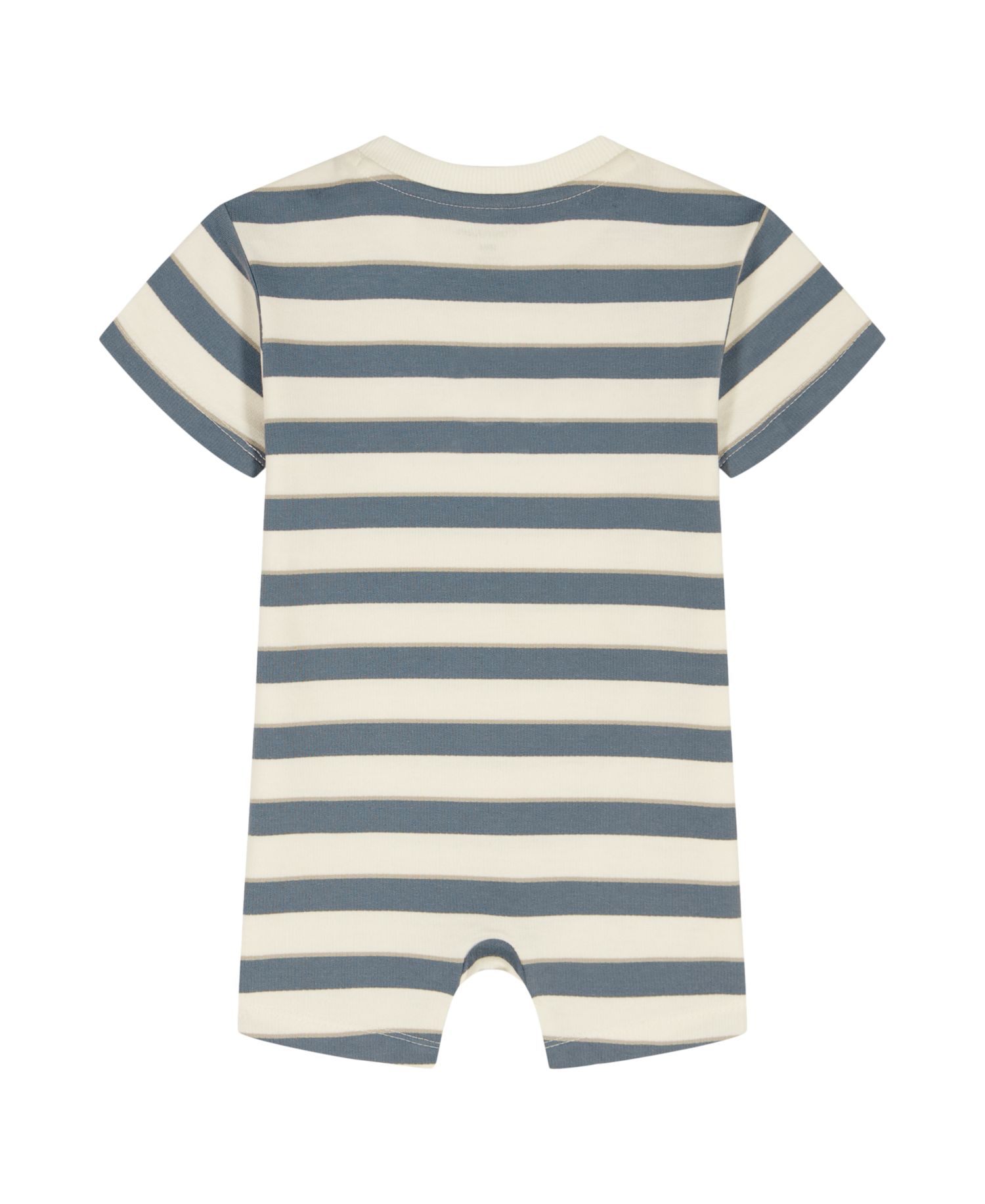 Baby Boys' French Terry Striped Crewneck Romper