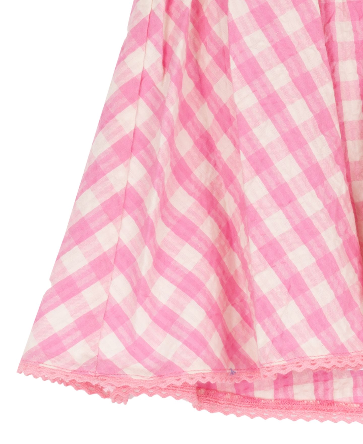 Платье Rare Editions Ruffled Gingham-Print Dress with Diaper Cover для девочек-малышей, цвет: Розовый — фото 4