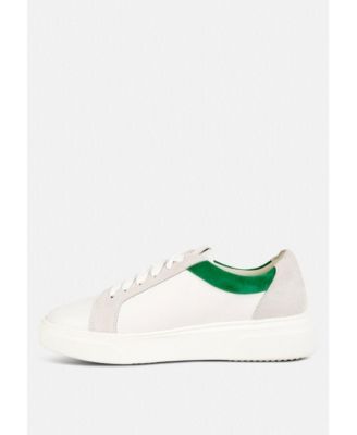 ENDLER Womens Color Block Leather Sneakers