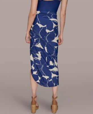 Donna Karan Women's Draped Side-Slit Sarong Skirt