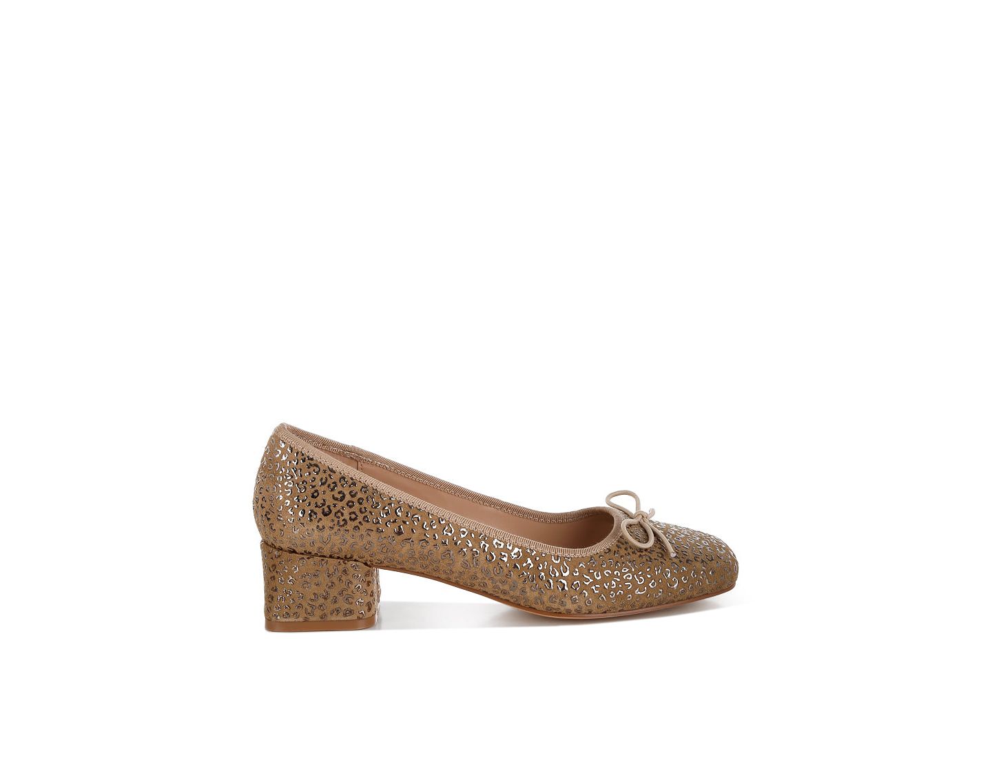 Женские туфли Rag & Co Ningen Leopard Print Block Heel s Ballerinas, цвет: Бежевый / Хаки — фото 5