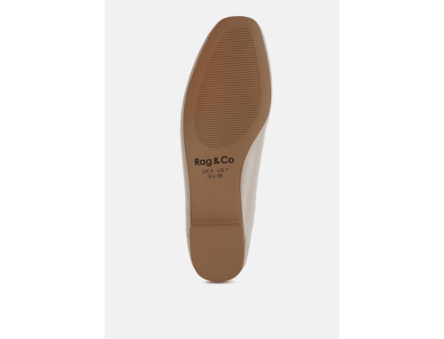 Женские балетки Rag & Co Agshin Metallic Ballet Flats, цвет: Золотой — фото 7