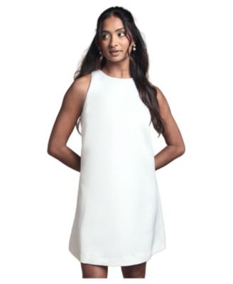 Women's Structured Satin Bridal Mini Dress