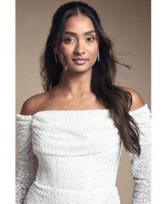 Women's Bardot Long Sleeve Mini Dress