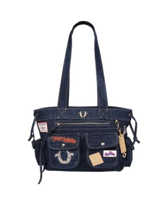 Multi-Patch Denim Tote