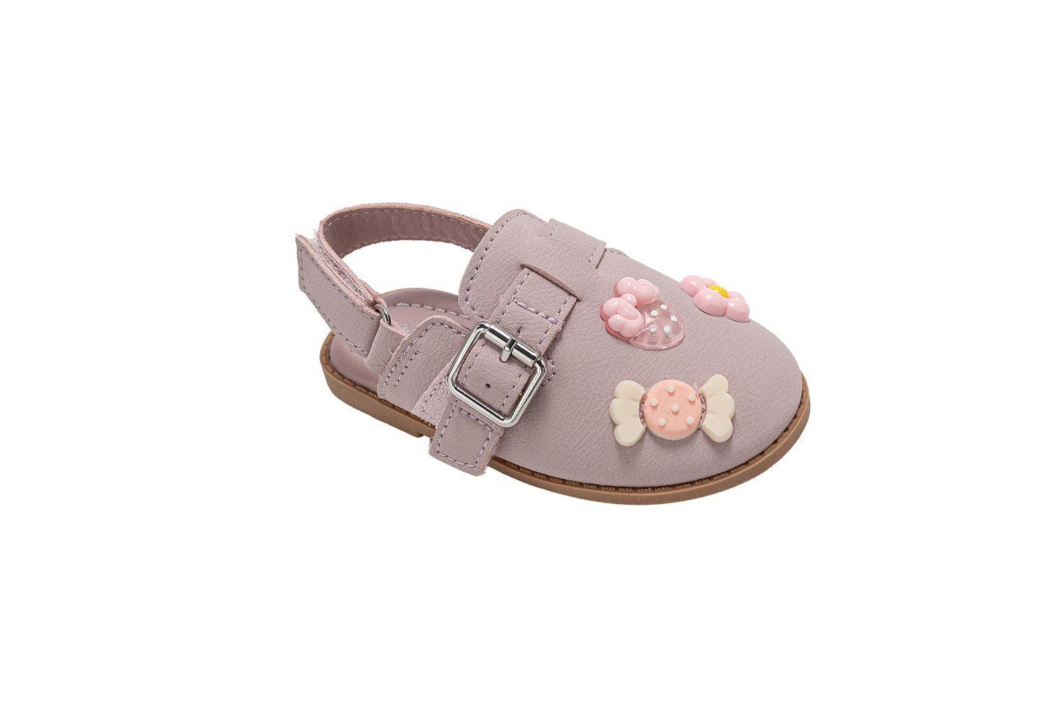 Little Girls Girl's Fashion Mule Sandals - Dressy Shoes with Playful Charm Details