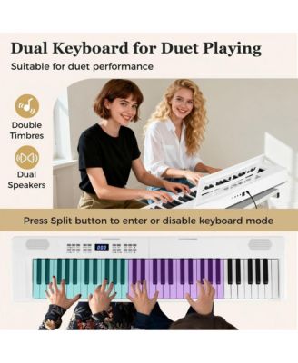 Key Foldable Piano Keyboard Full size Electronic Keyboard with MIDI and Split Function