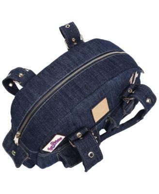 Multi-Patch Denim Satchel