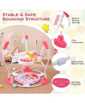 Toddler Height Adjustable Activity Center with Bounce Seat