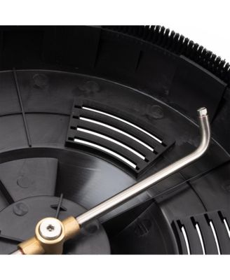 15 Inch Pressure Washer Surface Cleaner 4000 PSI Max with Dual One Quarter MNPT Nozzles for Driveway Patio Sidewalk Cleaning