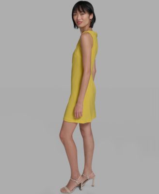 Women's Notch-Neck Sleeveless Knee length Dress