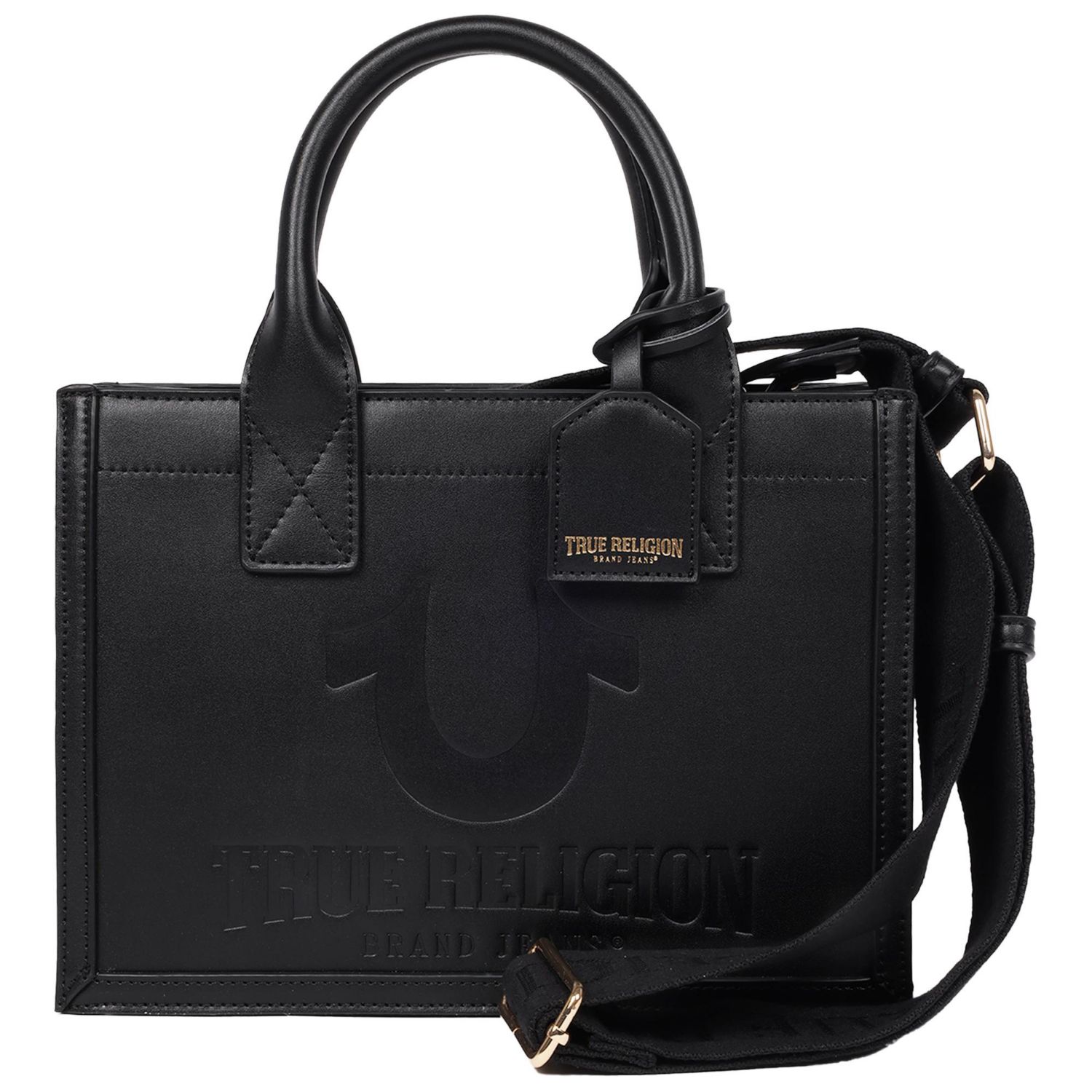 Debossed Logo Modern Tote with Removable Shoulder Strap